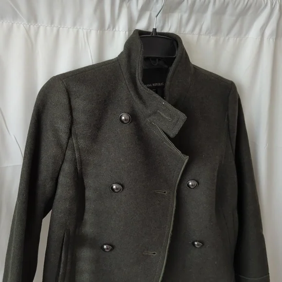 Banana Republic Dark Green Military Jacket - Picture 2 of 5